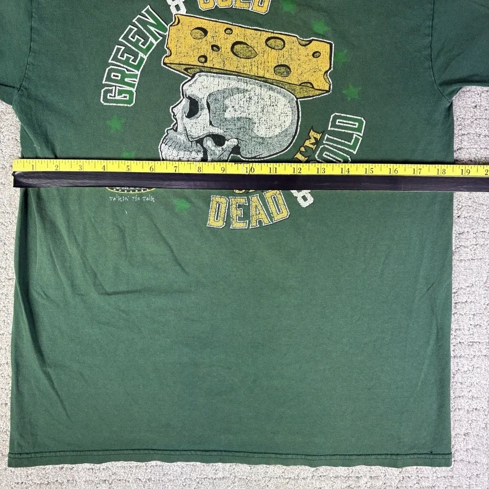 Rare Green Bay Packers x GRATEFUL DEAD Collab Skull Concert Shirt Medium